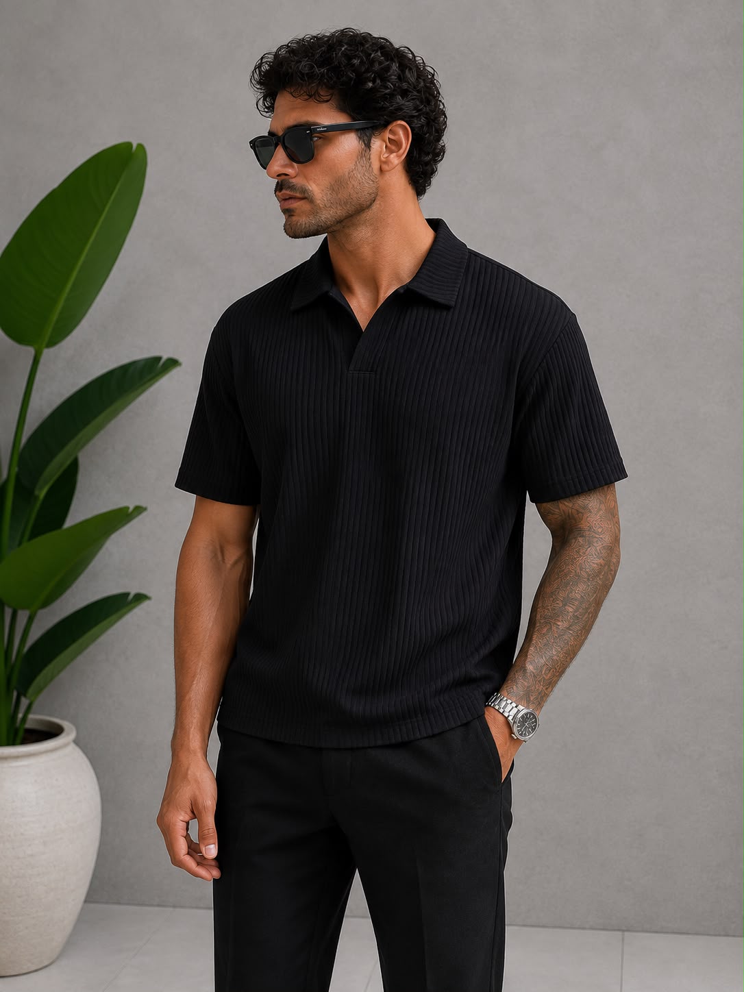Polo Yaka Fitilli T-Shirt – T005