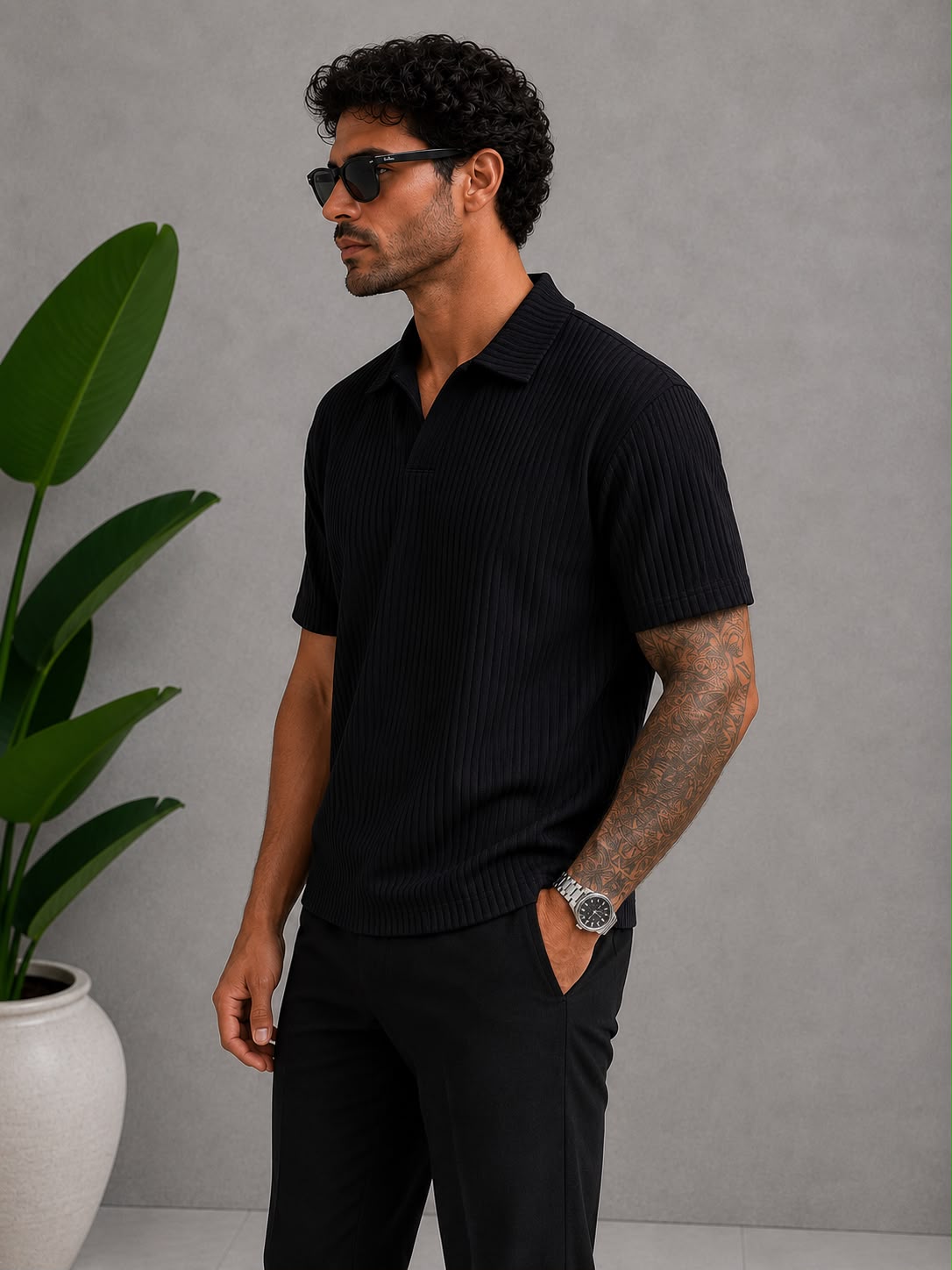 Polo Yaka Fitilli T-Shirt – T005