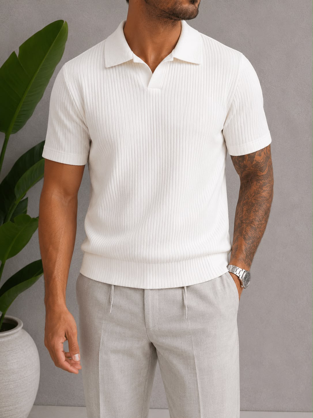 Polo Yaka Fitilli T-Shirt – T003