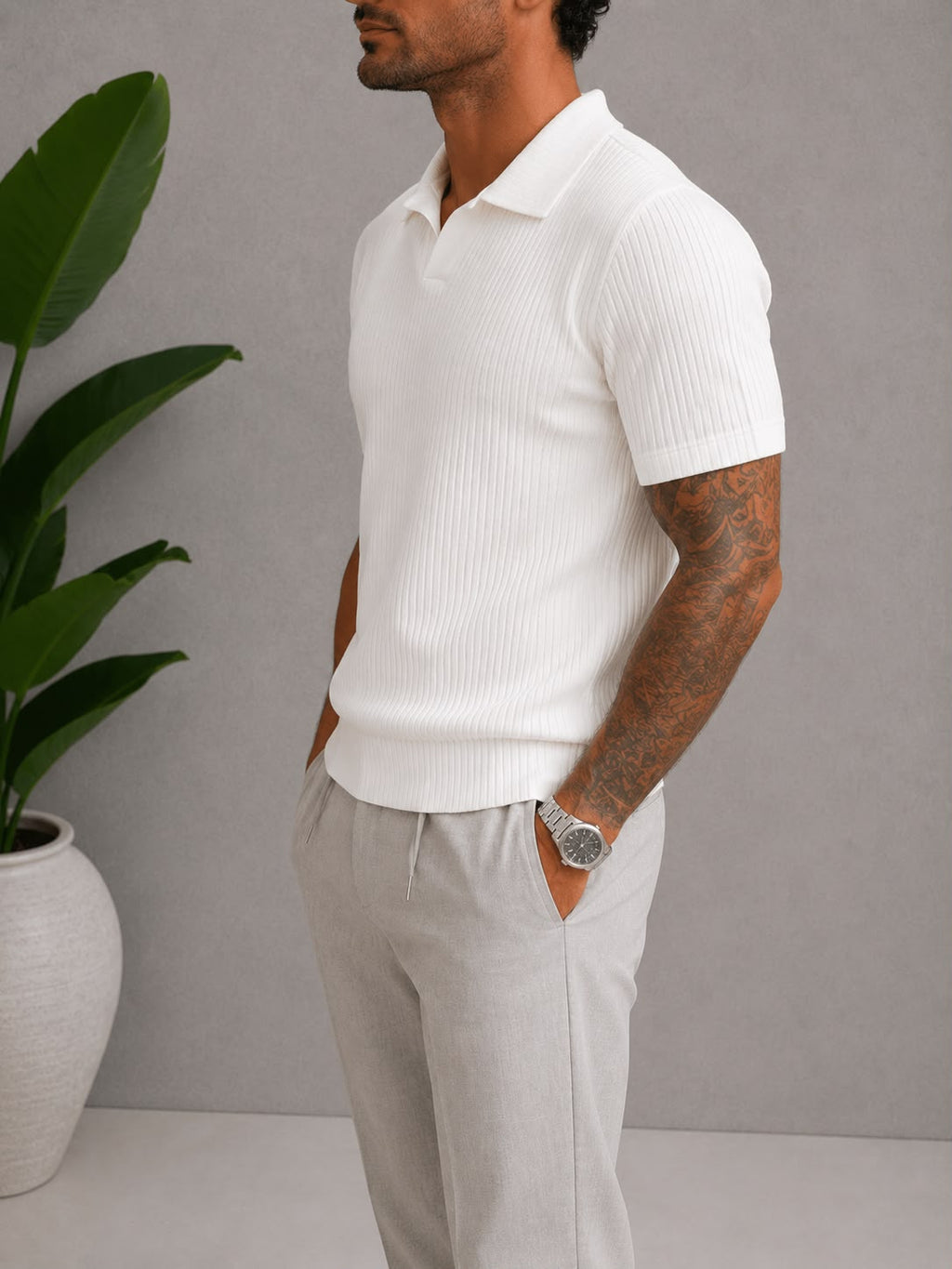 Polo Yaka Fitilli T-Shirt – T003